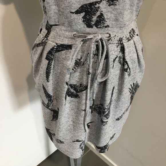 Caroline Morgan Sz S Au Grey Possible Bird Pattern AUC - Picture 4 of 6